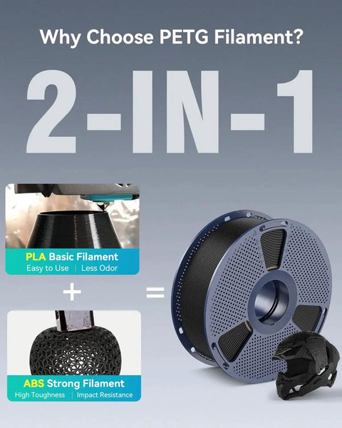 PETG Filament 1.75mm 1kg Black With Excellent Layer Adhesion And Low Stringing, spool and sample 3D printed helmet