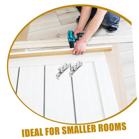 Stainless Steel Sliding Door Pulley Wheel Kit Heavy Duty Roller For Closet And Patio Doors installation on door frame