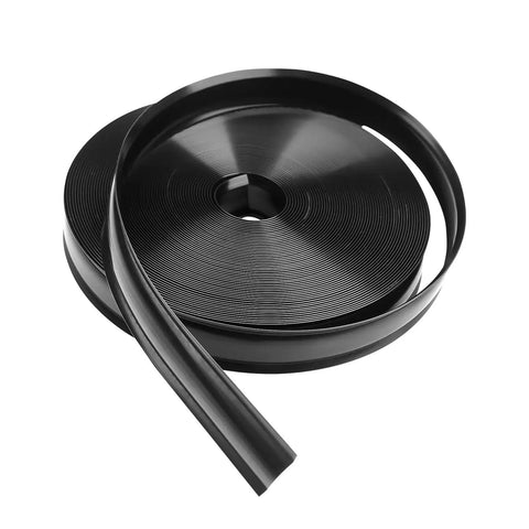 1 Inch Black Vinyl RV Exterior Trim Molding Screw Cover Roll for Boats Campers Travel Trailers and Recreational Vehicles, Recessed Vinyl Trim Strips