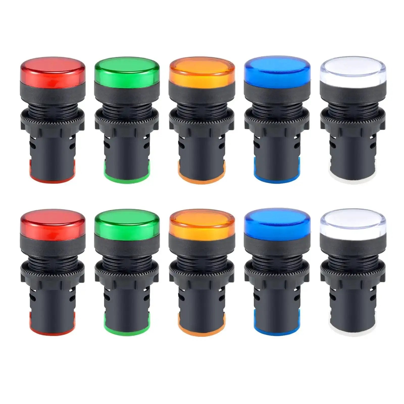 LED Indicator Light Kit 110V AC DC 20mA Flush Panel Mo...