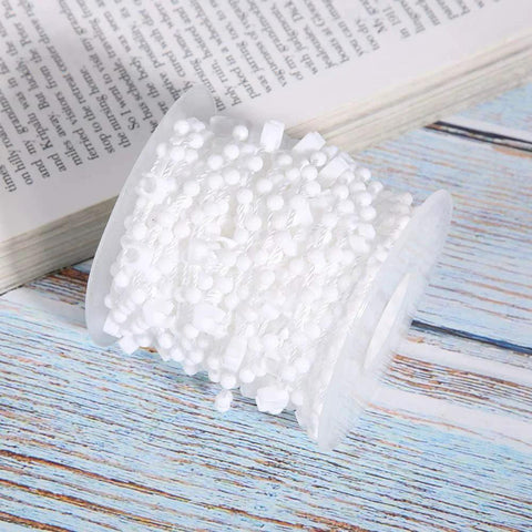 Vertical Bead Cord For Blinds And Curtains, Smooth Beaded Chain For Roller Blind Fittings on spool, ideal for shading solutions, 10m length