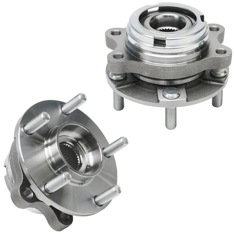 Front Wheel Bearing Hub Kit With Outer Tie Rod Ends For Infiniti JX35 QX60 Murano Pathfinder Replacement Includes 2 Front Hubs And 2 Outer Tie Rod Links 5 Lug Encoder ABS 4 Bolt Flange Ready To Roll