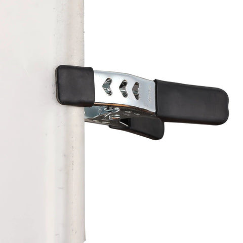 Spring clamp, 6-inch, metal with black rubber grips, heavy-duty; two-pack