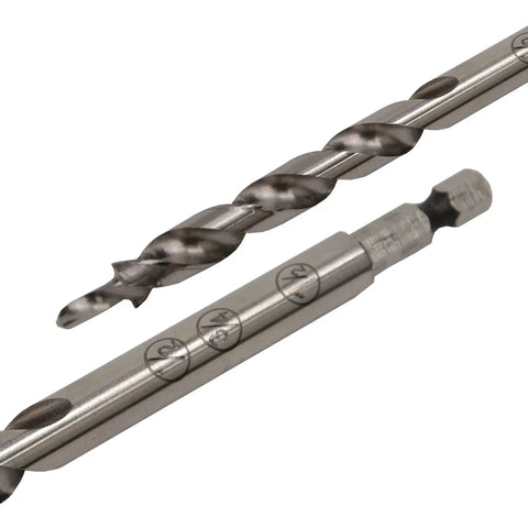 Easy Set Pocket Hole Drill Bit For Accurate Pocket Hole Joinery, Premium High Speed Steel Woodworking Bit, KPHA300 2 Count, close-up view