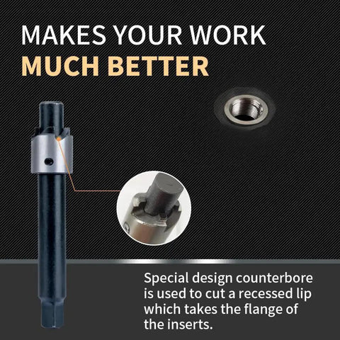 Pro Grade M8x1.0 Thread Repair Kit With Stainless Steel Inserts, HSS Drill, Tap, Counterbore, Installation Driver, 10Pcs M8x1.0x11.7Mm
