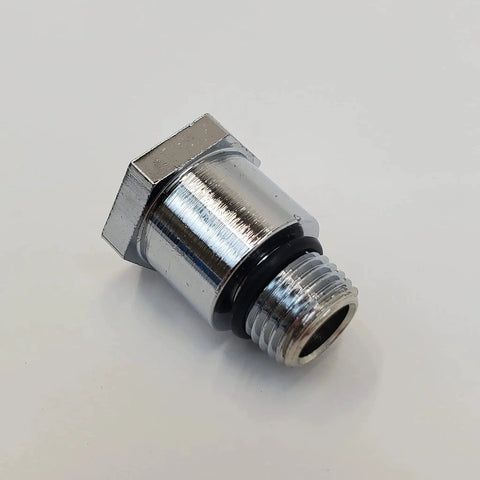 60 Psi Oil Pressure Gauge With Adapter Fitting for 1970 and Later Harley Big Twin Shovelhead Evolution, stainless steel adapter