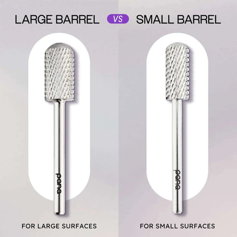 Pro Grade Carbide Nail Drill Bit For Gel Polish And Acrylic Removal Small Barrel Shank Three Thirty Second Inch Silver Coarse Grit