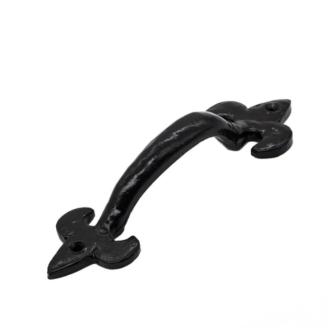 Rustic Cast Iron Door Handle 7 Inch Heavy Duty Vintage Barn Door Pull With Screws For Sliding Doors Gates Garage Indoor Outdoor Use Black Metal