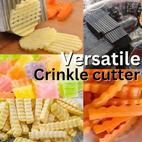 Crinkle Cutter Serrated Knife For Veggies And Desserts 5 Inch Stainless Steel Blade for cutting agar, jelly, veggies