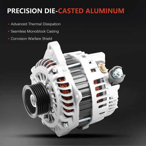Alternator 11273 11273N For Ford Edge 2007 2014 Fusion 2010 2012 Taurus 2008 2009 V6 3.5L Replacement Part displayed on a black background
