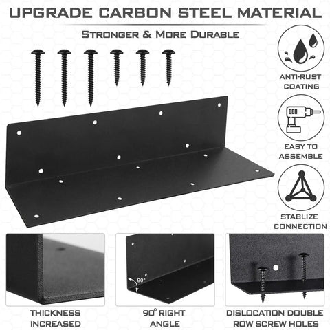 Set Of Eight Beefy Raised Garden Bed Corner Brackets With Wood Screws For 20 To 24 Inch Beds Heavy Duty Rust Resistant Metal Connectors