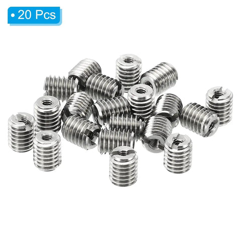 PATIKIL stainless steel thread adapter sleeve set, 20 pieces; M5x0.8 male to M2x0.4 female reducing nuts