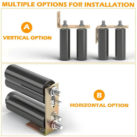 6 Inch Gate Roller Guide With L Bracket Heavy Duty Adjustable Sliding Gate Roller Kit, vertical and horizontal installation options