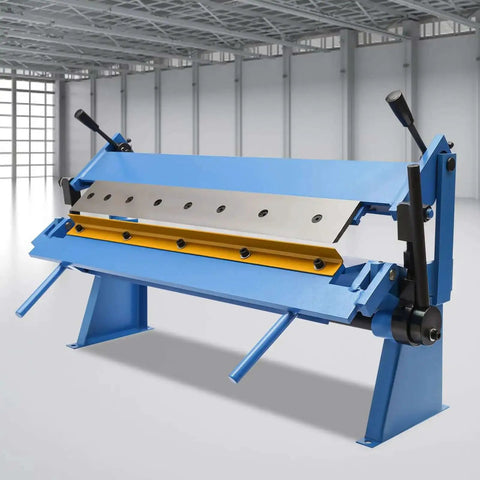 Heavy Duty 24 Inch Pan And Box Brake For Mild Steel Sheets Floor Standing Manual Metal Forming Tool in workshop