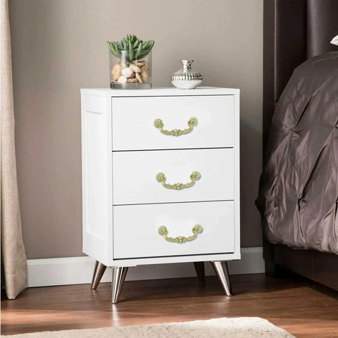 White nightstand with 4 Pack 150 Mm Center To Center Pull Handles With Drop Down Bail Swing Zinc Alloy Rustic Vintage Style Antique Drawer Pulls For Kitchen Cabinets Gold Finish Durable Zinc Alloy Construction Includes Two Screw Types For Easy Installation