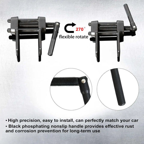 Heavy Duty Disc Brake Pad Spreader Tool with flexible 270° rotating handle, auto repair caliper separator for most vehicles.