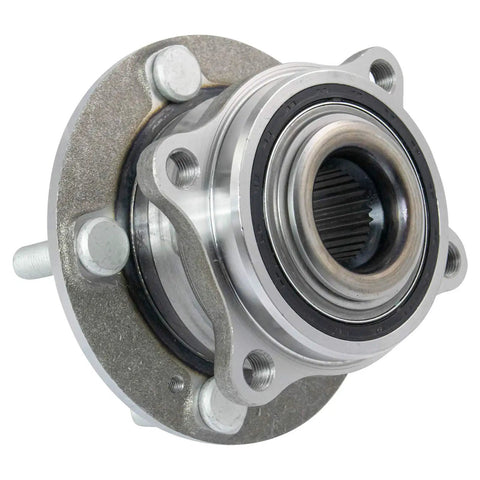 Front view of Wheel Bearing And Hub Assembly Set For Driver And Passenger Sides Drop In Ready, 2 Piece Compatible with Hyundai Santa Fe.