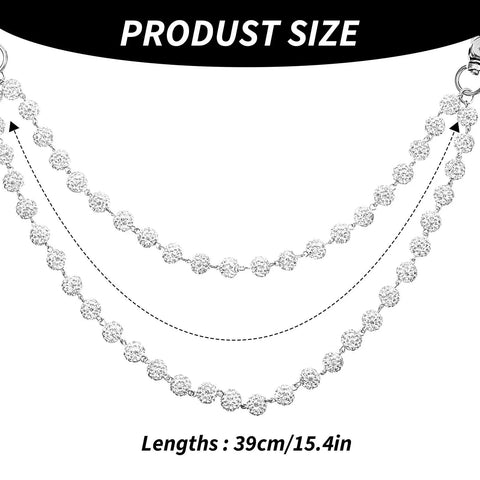 Ceramic Bead Wallet Chain And Waist Chain For Men And Women Bohemian Style with product size 39 cm length shown.