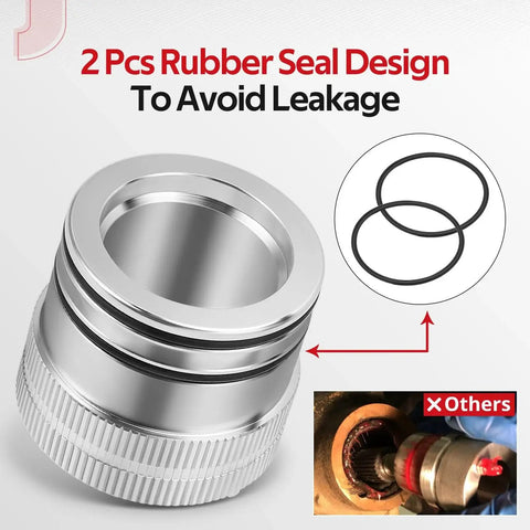 44mm Front And Rear Wheel Bearing Greaser Tool Aluminum For Polaris ATV And UTV Models with rubber seal design to prevent leakage