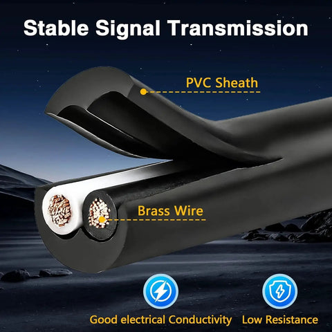 Truck ABS sensor harness, 2-pack, with PVC sheath and brass conductors