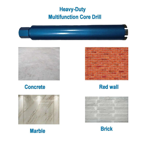 Image of a 2 Inch Diamond Core Drill Bit For Wet Drilling, Pro Grade Laser Welded Core Bit For Hard Concrete Masonry Brick And Block.