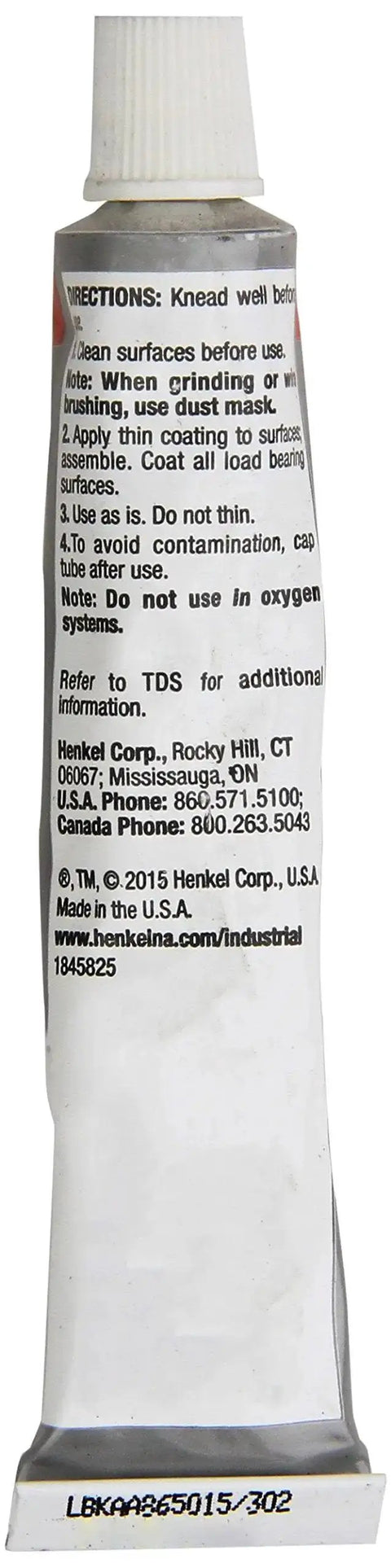 Side view of Go-To High Purity N-5000 Anti-Seize Lubricant In Silver, Copper Free, Petroleum Odor, Extreme Temperature Range, 1 oz tube