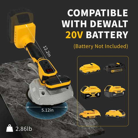 Cordless Tile Vibration Leveling Tool With 8 Speed Digital Display, Go To DeWalt 20V Battery Compatible on marble surface