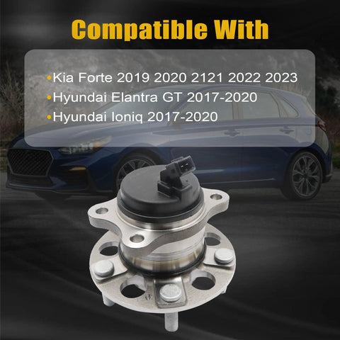 Rear Wheel Hub Bearing 52730F0000 Direct Fit Replacement For Kia Forte 2019 2020 2021 2022 2023 and Hyundai Elantra GT 2017 2020