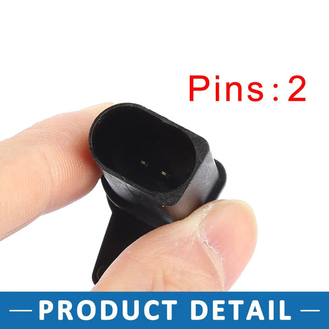 ABSOPRO rear brake pad wear sensor connector, two-pin, black plastic, for Audi A6 Quattro (2012–2014) close-up
