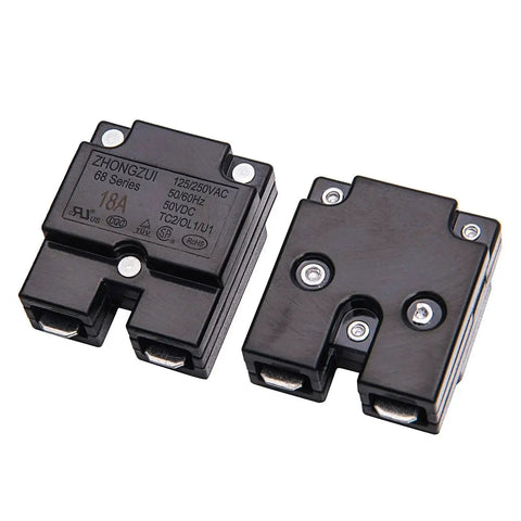 Two Pack Auto Reset 18A Kid Friendly Ride On Toy Circuit Breaker For Kids Electric Cars 125 To 250Vac 50Vdc Thermal Switch