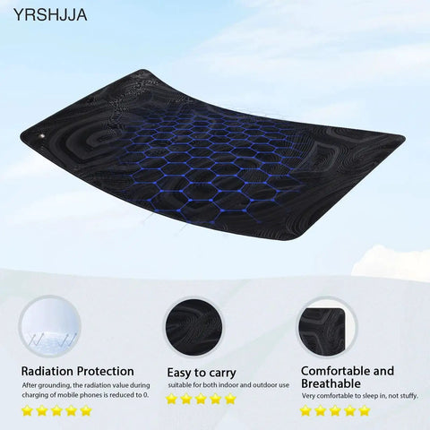 Grounding Mat Kit For Sleep, Energy And Balance With Earth Connection Therapy featuring geometric pattern, 23.6x13 inch