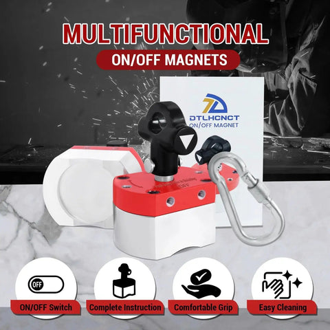 180 Lb On Off Magnetic Welding Holder And Switch Magnet Lifting And Positioning with red and black handle