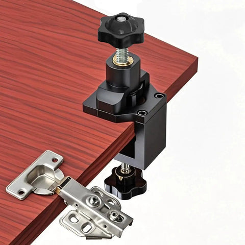 Star Shaped Knobs 3/8-16 Through Hole Hand Tighten Clamping Black Plastic installed on wooden surface