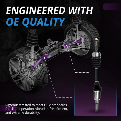 Front Left Or Right CV Axle And Front Wheel Hub Bearing For 2010-2017 Chevy Equinox GMC Terrain Drop-In Replacement Shaft shown