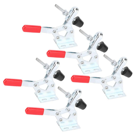 Five-piece set of Quick Release Vertical Toggle Clamp With 30Kg Clamping Force For Welding And Assembly, ergonomic handle, metal clamps.