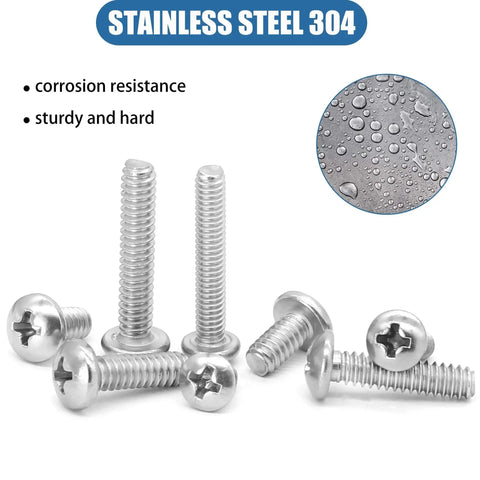 Ultimate Stainless Steel Nuts And Bolts Kit With Case For DIY Projects featuring Phillips pan head screws and corrosion resistance