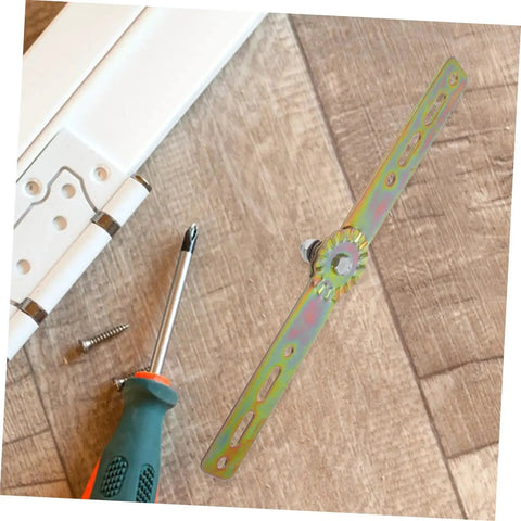 Adjustable Angle Hinge For Furniture With High Load Capacity Easy Install Backrest And Couch Hinges shown with screwdriver on wood floor