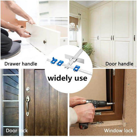 Cabinet Hardware Jig For Handles And Knobs, Aluminum Drill Guide Sleeve, Drawer Pull Template for home locks and handles
