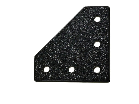 8 Piece 2020 Series Corner Brackets For 20mm X 20mm Aluminum Extrusion Black PLA Made In USA With 5 Holes For M5 Screws