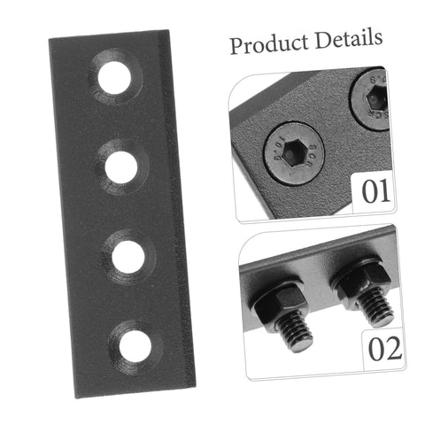 Barn Door Track Connector Kit One Set Joint Plate For Seamless Installation And Ultra Smooth Operation With Quiet Rust Resistant Hardware