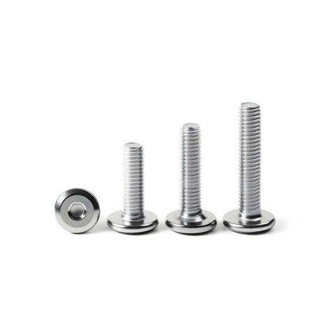 Three Sixteenths Inch Diameter 24 Threads Per Inch Fully Threaded Flat Head Hex Socket Cap Screws Bolts Beefy Heavy Duty In 304 Stainless Steel 18 8 Grade Bright Finish