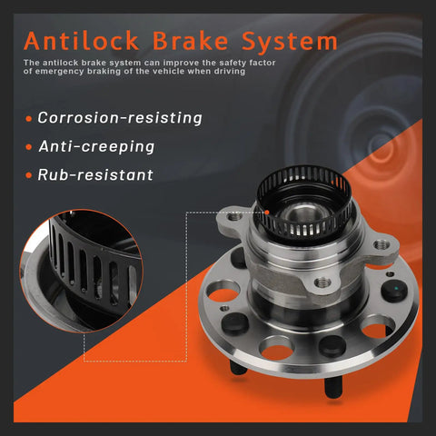 Rear Wheel Hub And Bearing Assembly For Hyundai Elantra 2007 To 2012 2.0L With Four Wheel ABS Driver And Passenger Side