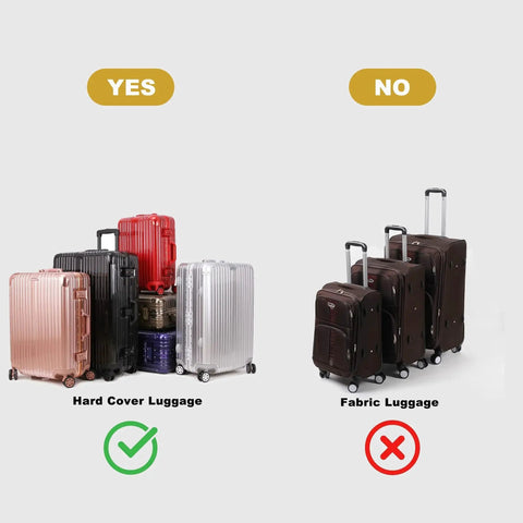 Comparison of hard-shell and fabric suitcases for Luggage Spinner Wheels Set for Suitcases Left and Right 360 Degree Swivel Plastic Caster Wheels Replacement for Trolleys, 3 Hole Pitch 1.22in 1.22in 1.06in, Durable Plastic Wheel Replacement for Easy Rolling on Luggage Bags.