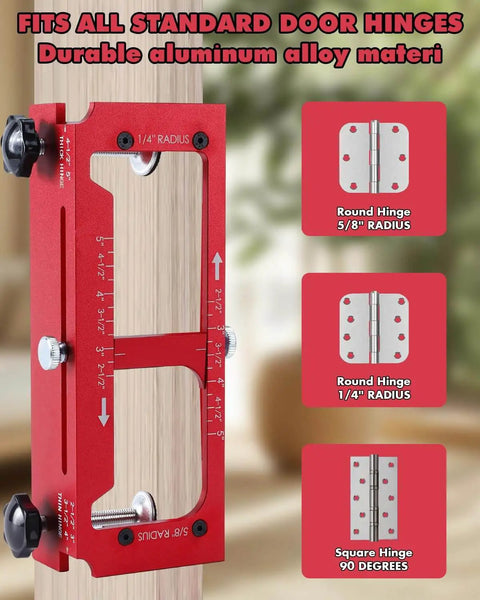 Door Hinge Jig And Door Lock Installation Kit Pro Combo Aluminum Router Template for hinge mortising and lock drilling options