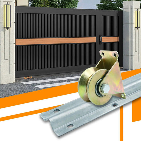 Eight Pack Beefy 2 Inch V Groove Wheel Casters, Heavy Duty Rigid V Shape Bracket Roller For Sliding Gates And Industrial Rails