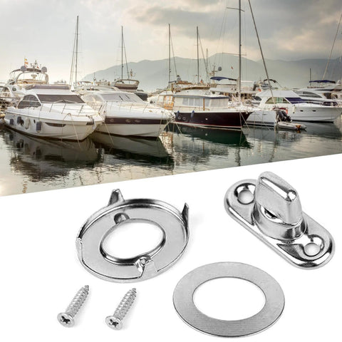 20-piece stainless steel twist-lock fastener set for canvas and marine use, includes eyelets and studs.