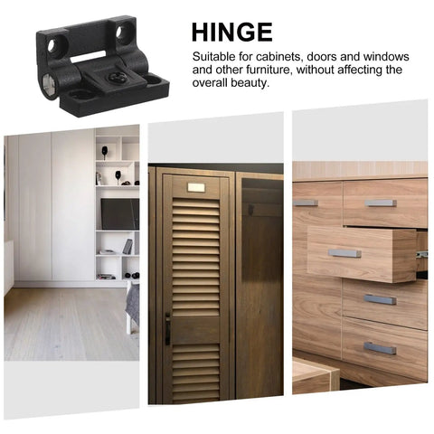 Adjustable Ball Bearing Cabinet Hinges For 90 Degree Folding With Torque Friction Positioning, Multi Angle Support, shown installed on cabinets and desks