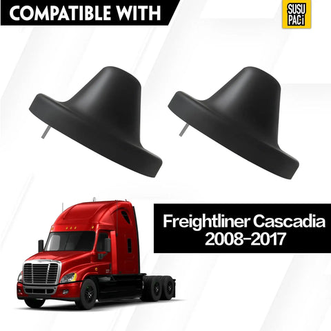 Cascadia Hood Stop Cone Mount Set 2 Pack Right or Left 2008 to 2017, black replacement parts, compatible with truck models 2008-2017.