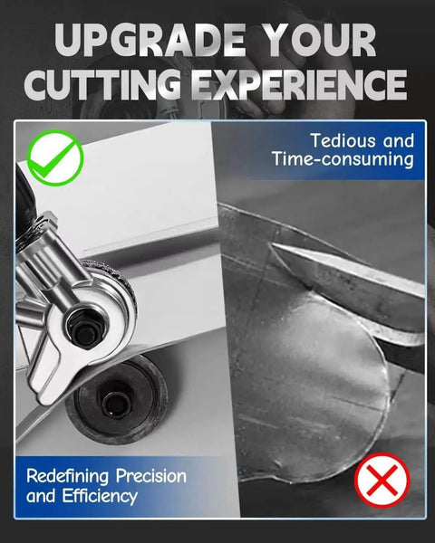 Comparison of Electric Drill Plate Cutter Nibbler for Sheet Metal to traditional cutters, highlighting precision and efficiency.