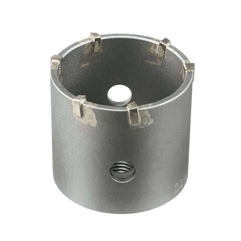 1-3/16 In SDS-Plus Speedcore Thin-Wall Core Bit With Integrated Pilot Bit And Mandrel, Pro Grade Tungsten Carbide Teeth For Fast Drilling, Ejector Hole For Easy Core Removal, Compatible With Speedcore SDS-Plus Pilot Bits And Extensions showing front view.